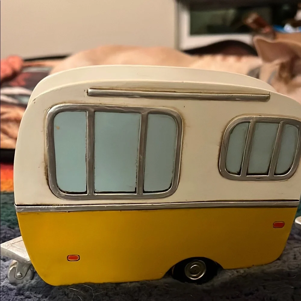 Yellow Camper Salt and Pepper Shakers and napkin holder